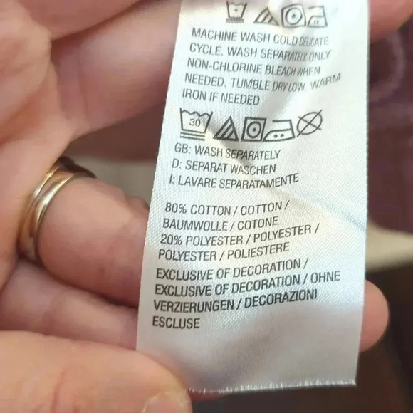 Peace Love World French Terry Pullover Sweatshirt Wistful Mauve - Picture 10 of 10